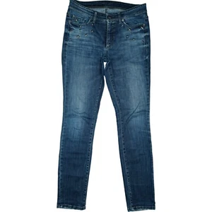 CAMBIO 40 L30 Jeans Hose blau Damen Parla Skinny Stretch Nieten Sterne used Look - Bild 1 von 5