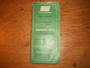 1968 PENN CENTRAL RAILROAD LAKE REGION TIMETABLE NO.2 4x9" BOOKLET - Picture 1 of 4