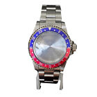 39.5MM Red+Blue Aluminum Bezel Watch Case Set For Japanese NH35 NH36 Movement F