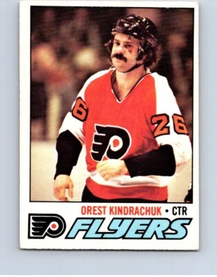 VINTAGE HOCKEY CARD 1977 O-PEE-CHEE PHILADELPHIA FLYERS OREST KINDRACHUK  NO514 - Image 1 of 2