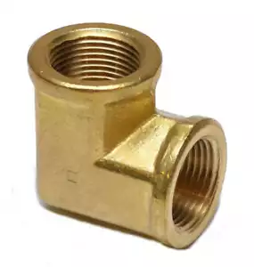 3/4 Npt Female Pipe L Elbow Brass Fitting 90 Degree Fuel Air Water Oil Gas 100-E - Picture 1 of 8