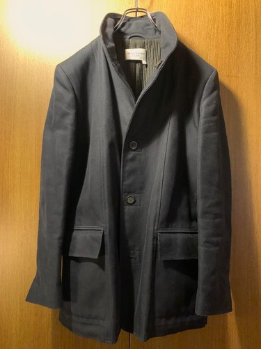 SAINT LAURENT (YSL) Cappotto auto YSL Rive Gauche by Tom Ford nero con colletto stand Made in Italy taglia 48