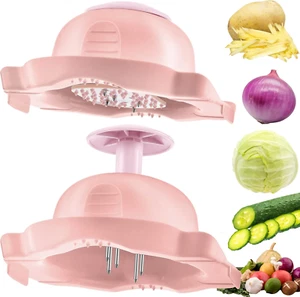 2 Pieces Safety Holder Mandoline Slicing Tool, Slicer Cutter Finger Guard for Ma - Picture 1 of 12