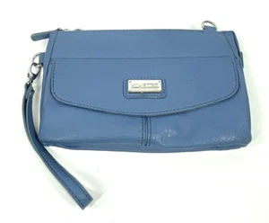 Unlisted Kenneth Cole Pebbled Stone Blue Wristlet Bag Clutch - Picture 1 of 4