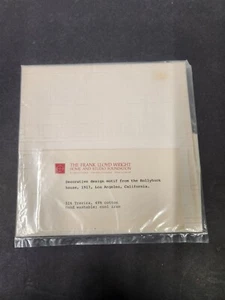 Vintage Frank Lloyd Wright Hollyhock House LA dekoratives Leinenpanel Schumacher  - Bild 1 von 3