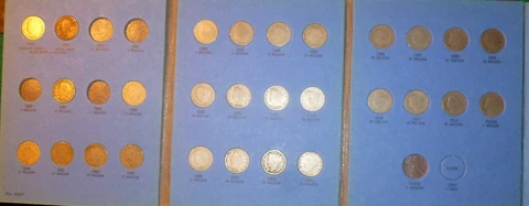 28 Coin Liberty Head V Nickel  Collection #LIB-3  Vintage  Coin Folder Cover