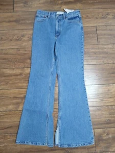 Pantalones de mezclilla para mujer Abercrombie & Fitch 27/4R vintage acampanados tiro ultra alto - Imagen 1 de 6