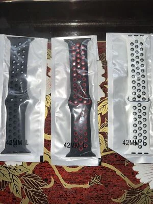 Apple MTPK2AMA Wristwatch Band - White, Red, Black - Image 1 of 4