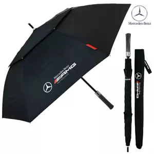 Mercedes Benz Regenschirm Original AMG Zubehör Golf groß Automatik Brolly schwarz - Bild 1 von 6