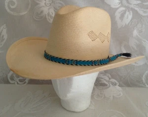 CHARLIE 1 HORSE Straw Western Hat Natural Genuine Shantung 7/56 USA Made /Tassel - Picture 1 of 12
