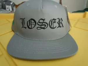 LOSER MACHINE "LOSER Pot Leaf" ricamato tesa piatta SnapBack NUOVO con etichette!!!! - Foto 1 di 4