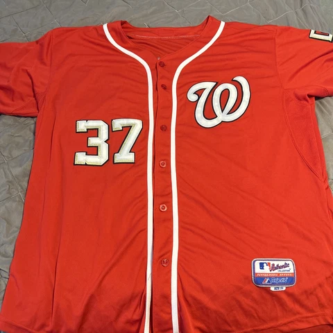 Majestic Washington Nationals Stephen Strasburg 37 Jersey Mens 54 Cover