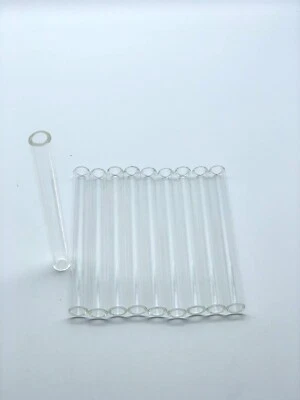 Tubo de vidrio Pyrex de 4,5" de largo (10) piezas 12 mm OD 8 mm ID pared de 2 mm de grosor Foto 1 de 4