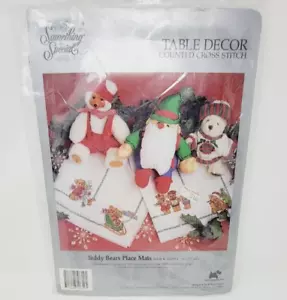 Something Special 50610 Counted Cross Stitch Kit Teddy Bears Place Mats - Picture 1 of 2