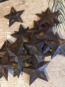 Lot 50 Rusty Black Barn Stars Star 2.25 in 2 1/4" Primitive Country Rust Craft - Picture 1 of 11