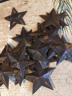 Lot 50 Rusty Black Barn Stars Star 2.25 in 2 1/4" Primitive Country Rust Craft - Image 1 of 4