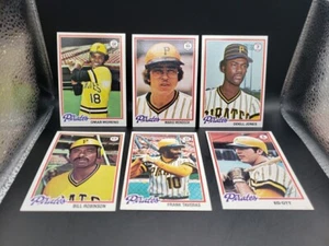 1978 Topps Baseball Pittsburgh Pirates 6 Cards Mint Condition - Picture 1 of 7
