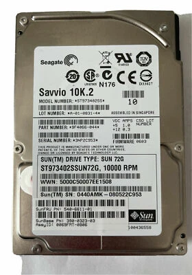 ST973401SS  Seagate Savvio 10K.2 73GB Internal 10000RPM 2.5"  HDD- - Image 1 of 3