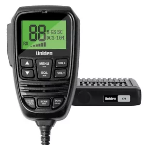 Uniden X76 Compact UHF CB with Dual Speakers LCD Display 80CH 5W In Vehicle 4wd - Picture 1 of 1