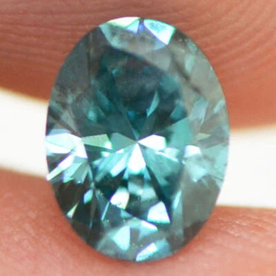 Oval Shape Diamond Fancy Blue Loose Certified Natural Enhanced SI1 1.02 Carat - Image 1 of 4