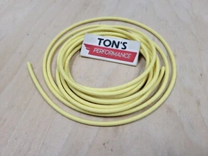 10 feet 14ga Vintage Braided Cloth Covered Primary Wire 14 ga gauge Solid Yellow - Picture 1 of 3