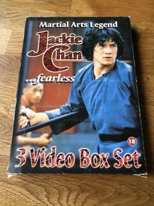 JACKIE CHAN ~ FEARLESS ~ 3 VIDEOS ~ VINTAGE VHS BOX SET ~ PAL - Picture 1 of 17