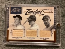 2011 Panini Playoff Prime Cuts Timeline Card 42/99 (Waner, Waner, & Vaughan)