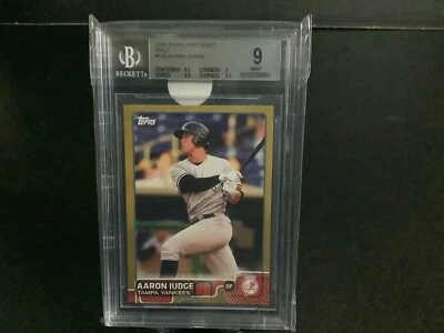 2015 TOPPS PRO DEBUT GOLD AARON JUDGE #159 /50 BGS 9 - Image 1 of 2