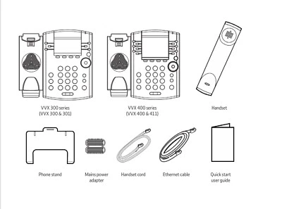 Polycom VVX400 Wired Handset IP Phone - BT Branded  - Image 1 of 2