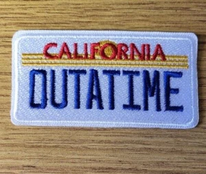 Back To The Future DeLorean Car Tag Patch 3 inches - Picture 1 of 4