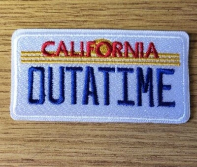Back To The Future DeLorean Car Tag Patch 3 inches