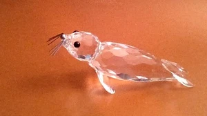 Swarovski Silber Kristall großes Siegel mit silbernen Schnurrhaaren Artikel# 7646 NR 85  - Bild 1 von 3