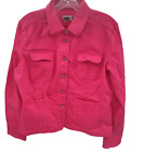 Live A Little Jacket Size L Button Up Pink
