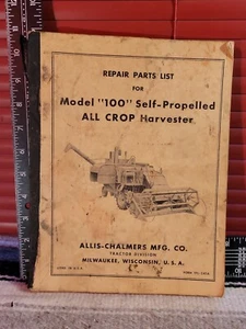 Model 100 Self-propelled All Crop Harvester the Repair Parts List Manual  - Picture 1 of 5