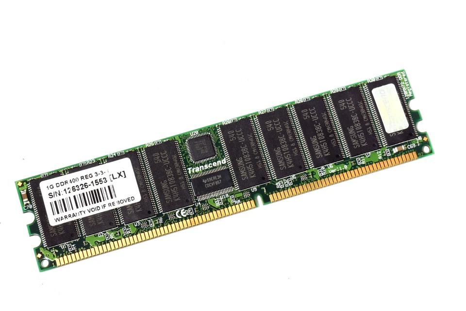 Transcend 1G DDR400 REG 3-3-3 1GB Server Memory RAM - Image 1 of 1
