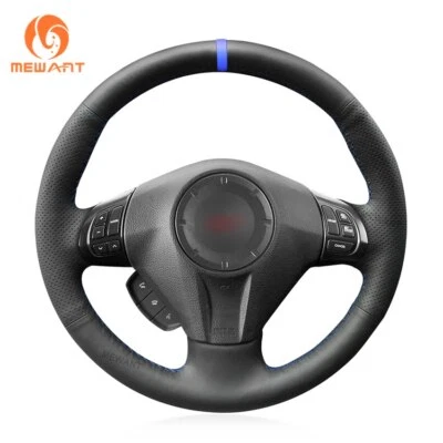 Cubierta de volante envolvente de cuero de carbono Alcantara A para Subaru Impreza WRX Foto 1 de 4