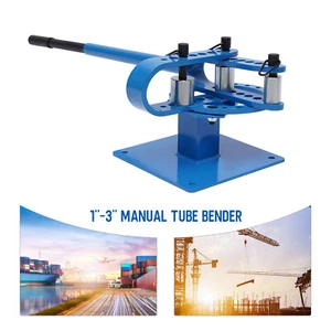 Premium Pipe Tube Bender 1''-3'' inch Manual Tube Bender w/ 7 Dies Tubing Metal - Imagen 1 de 11