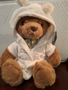 FAO Schwarz Abendessen weicher Teddybär Plüschtier Kuschelbär mit Robe - Bild 1 von 6