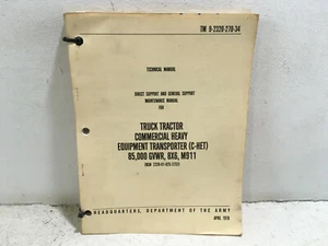 TM 9-2320-270-34 LKW Zugmaschine (C-HET), 85.000 Gesamtgewicht, 8x6, M911. 1978 - Bild 1 von 10