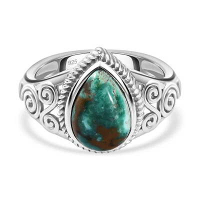 PRECIOSO ANILLO TURQUESA SIERRA NEVADA 2,65 ctw enchapado en platino talla 6,75 Foto 1 de 4