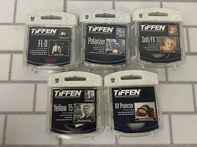 TIFFEN 55MM FILTERS *5 DIFF FILTERS *SEE DESCRIPTION FOR INFO IN FULL *T18 - Image 1 of 4