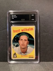 1959 Topps Baseball #349 Hoyt Wilhelm Graded GMA AUTH BALTIMORE ORIOLES HOF - Picture 1 of 2