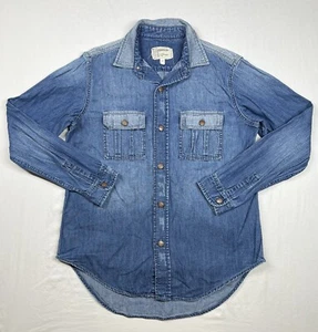 Current Elliott Women’s Denim Button Down Long Sleeve Shirt Size 1 (Small) - Picture 1 of 7