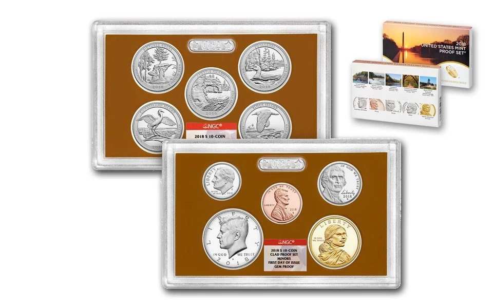 2018 United States Mint Proof Set with Box and COA - NGC First Day of Issue - Image 1 of 1
