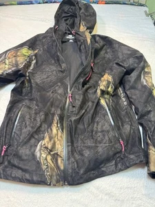 Mossy Oak Women's Hooded Light Weight Jacket Coat Full Zip Camo Pink M(38-40) - Picture 1 of 16