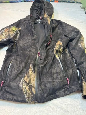 Abrigo chaqueta ligera con capucha Mossy Oak para mujer cremallera completa camuflaje rosa M (38-40) Foto 1 de 4