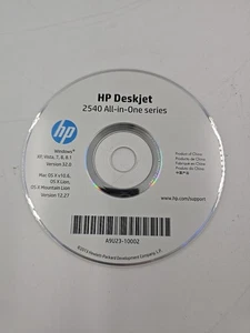 HP Deskjet 2540 All-In-One Series Printer Setup Drivers CD Windows Mac OS Used - Picture 1 of 2