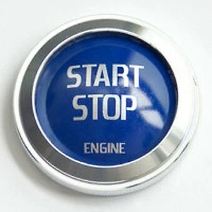 Emblema Adesivo 3D Jump Start, Start Stop Motore, Pulsante Adesivo, Blu - Bild 1 von 1