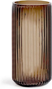 7.5" Flower Vase for Decor Ribbed Glass Vase Modern for Centerpieces Desktop Hom - Picture 1 of 12