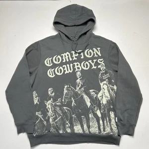 Compton Cowboys Graphic Hoodie Sweatshirt Horse Riding All Over Print Sz XXL - Picture 1 of 6